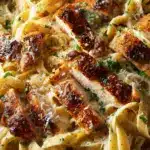 garlic parmesan chicken pasta - featured image