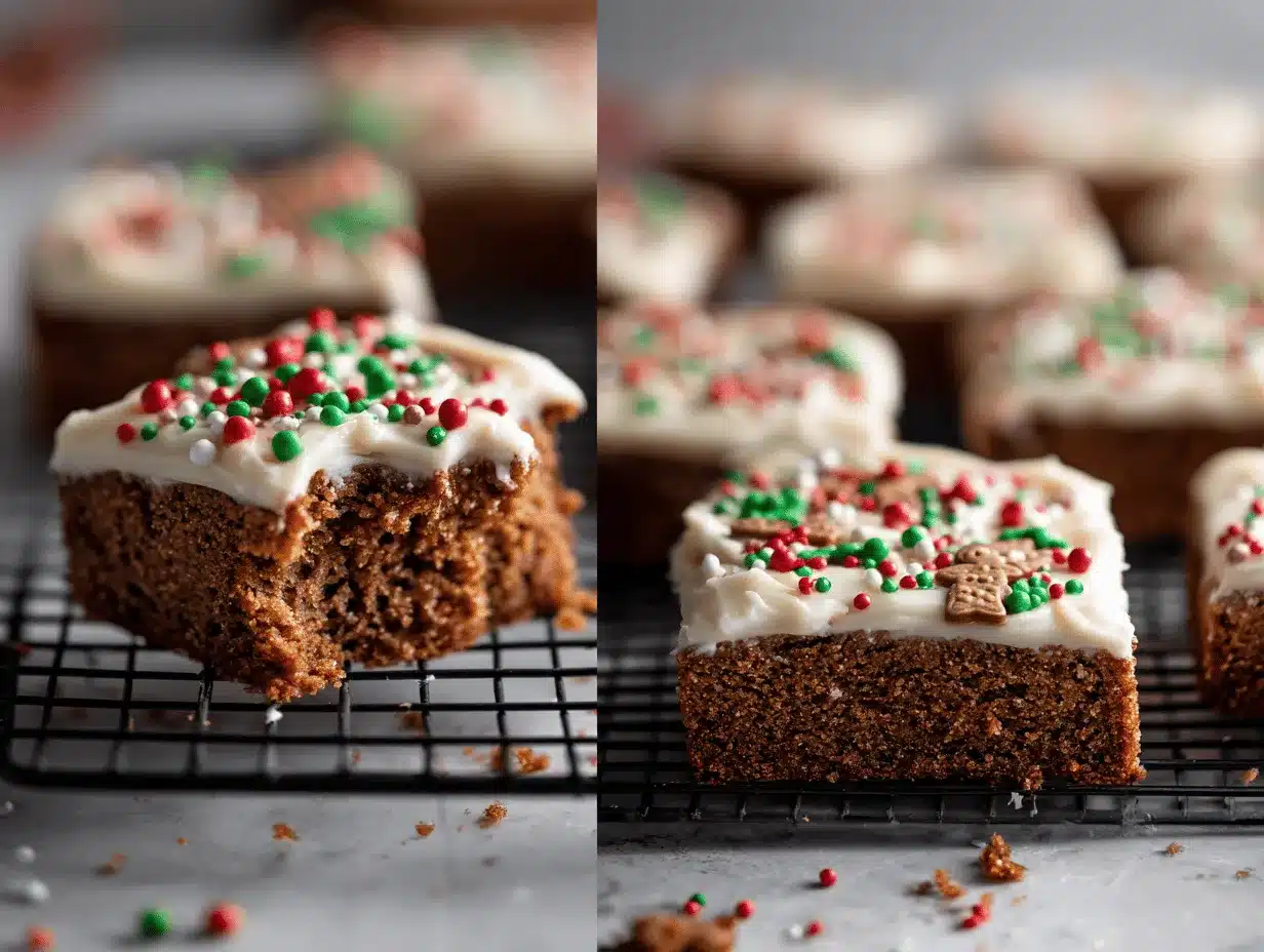 gingerbread cookie bars preparation steps