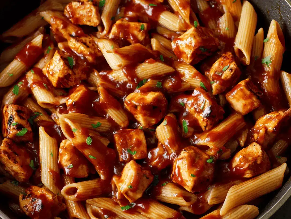 Honey BBQ Chicken Penne preparation steps