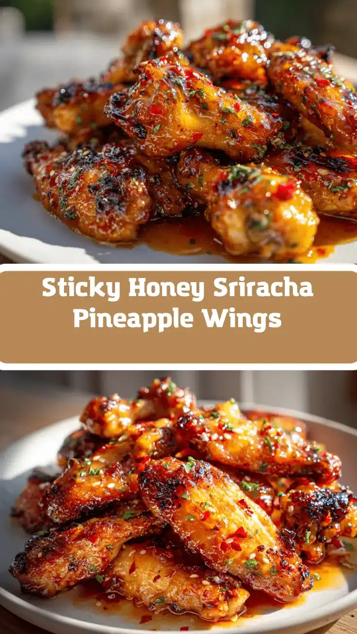 honey sriracha pineapple chicken wings recipe