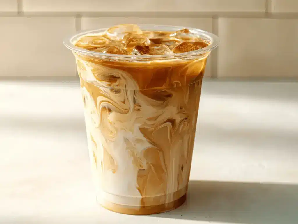 iced brown sugar cinnamon oat milk latte - featured image