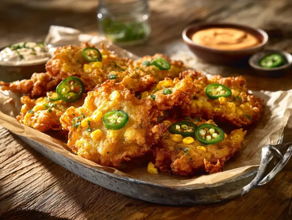 jalapeño corn fritters - featured image