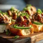 Korean BBQ meatball sliders - featured image