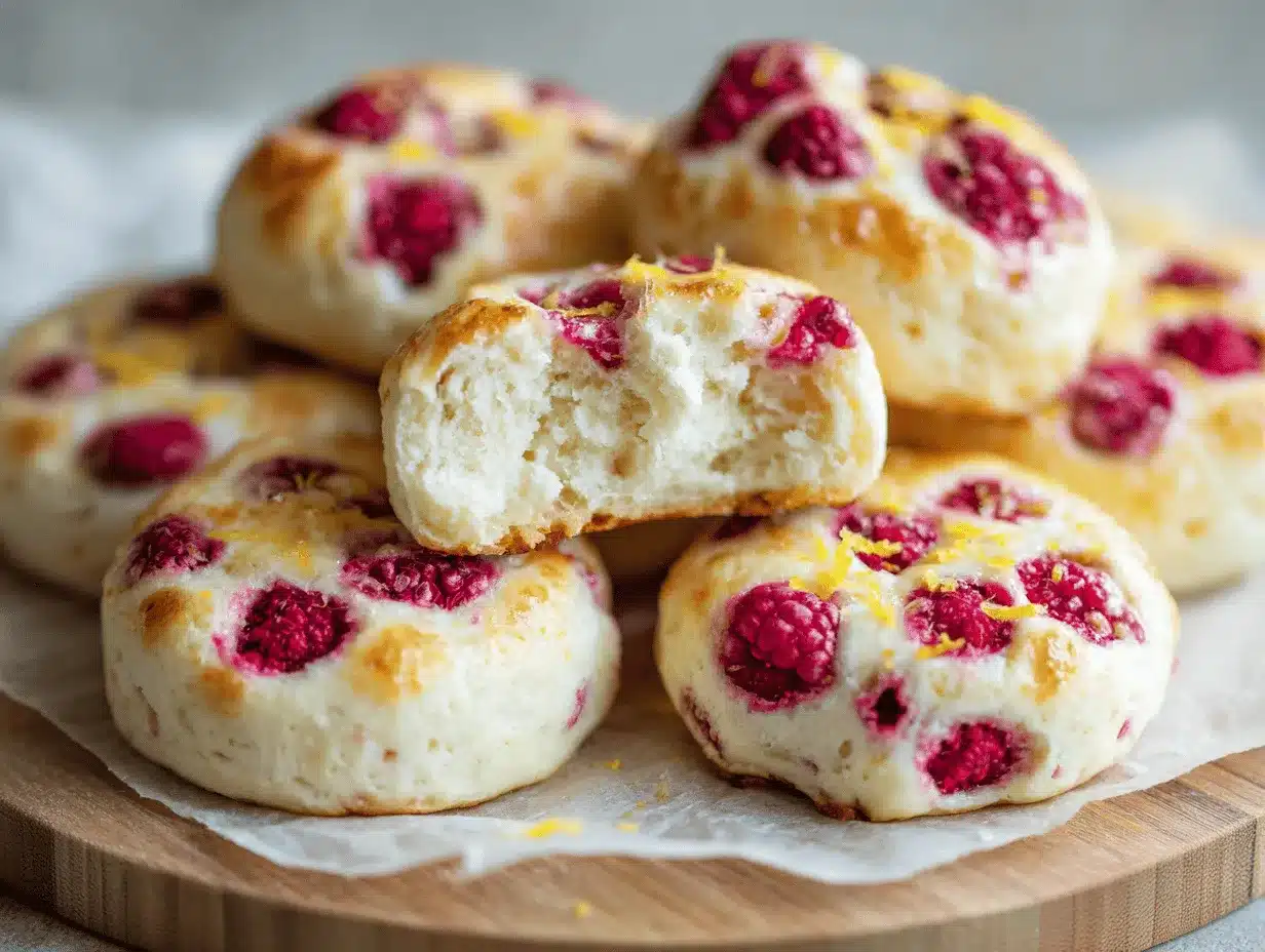 lemon raspberry cottage cheese cloud bread preparation steps