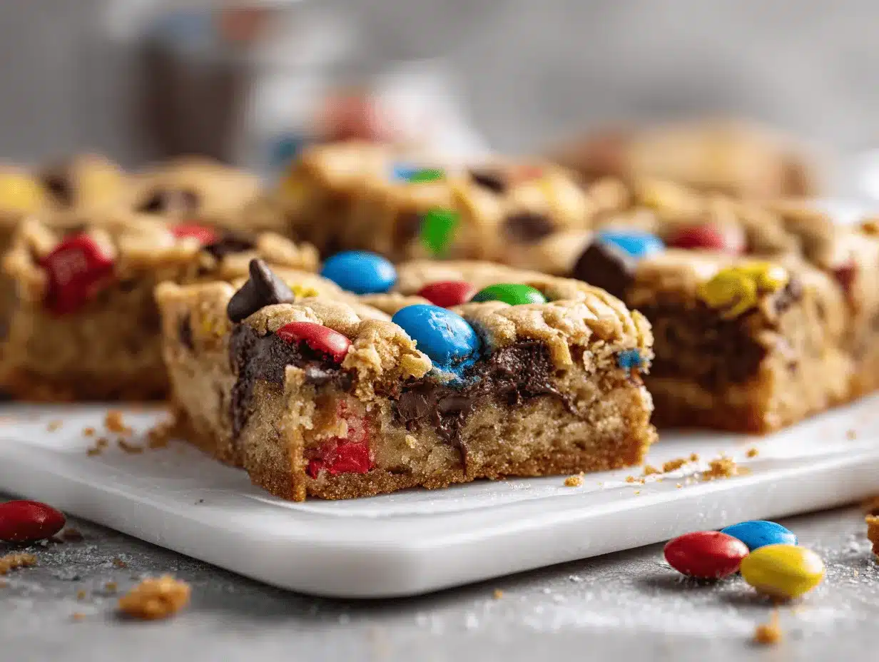 loaded monster cookie bars preparation steps