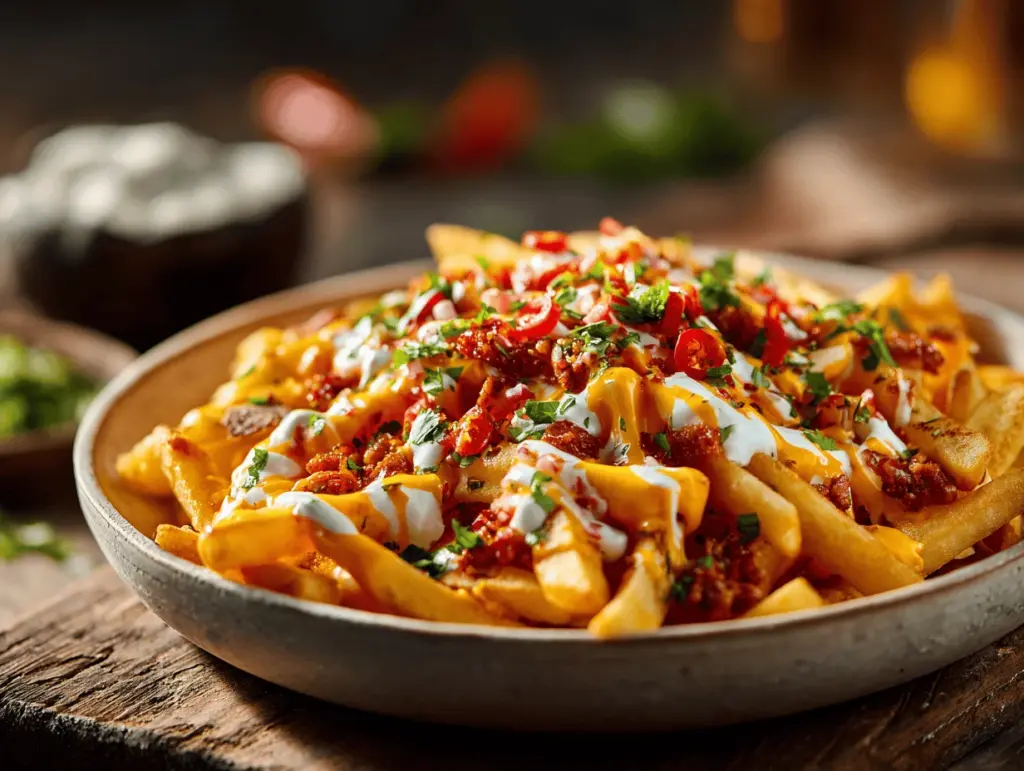 loaded nacho cheese fries - featured image