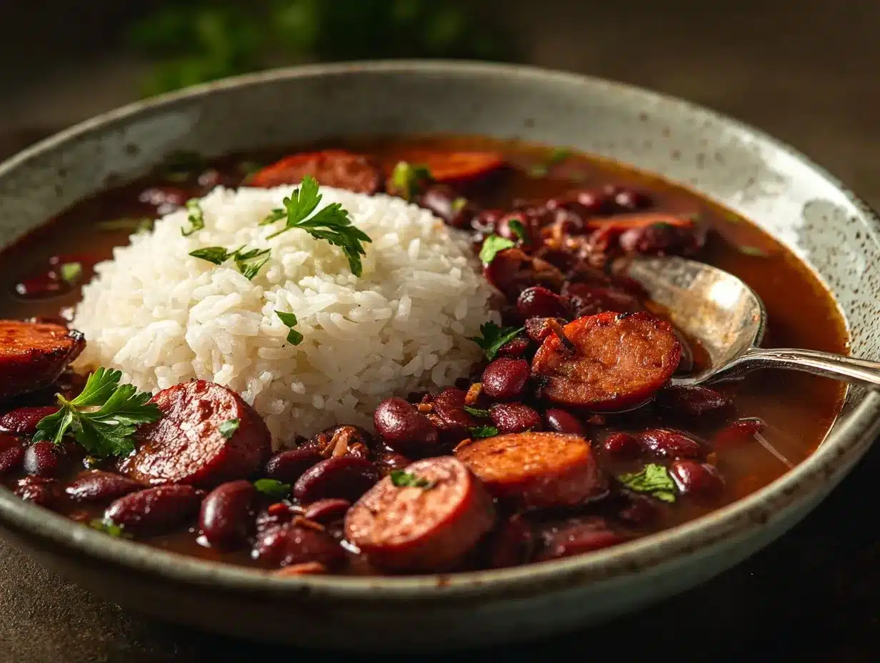 Louisiana Red Beans and Rice preparation steps