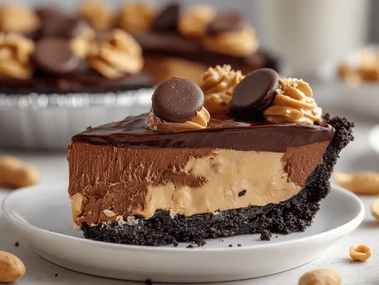 No-Bake Reeses Chocolate Peanut Butter Pie preparation steps