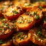 parmesan garlic smashed carrots - featured image