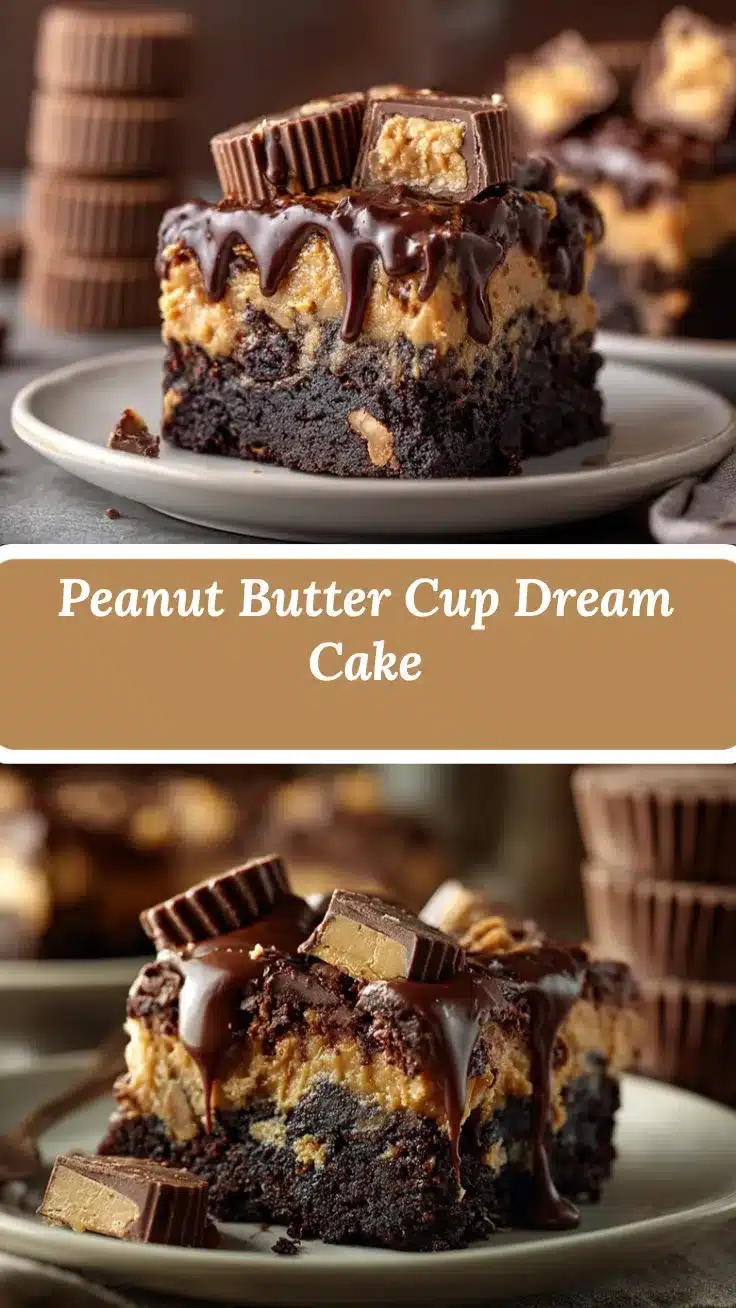 Peanut Butter Cup Dump Cake recipe