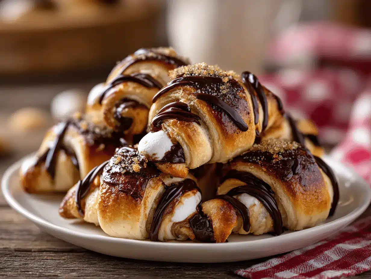 peanut butter smores crescent rolls preparation steps