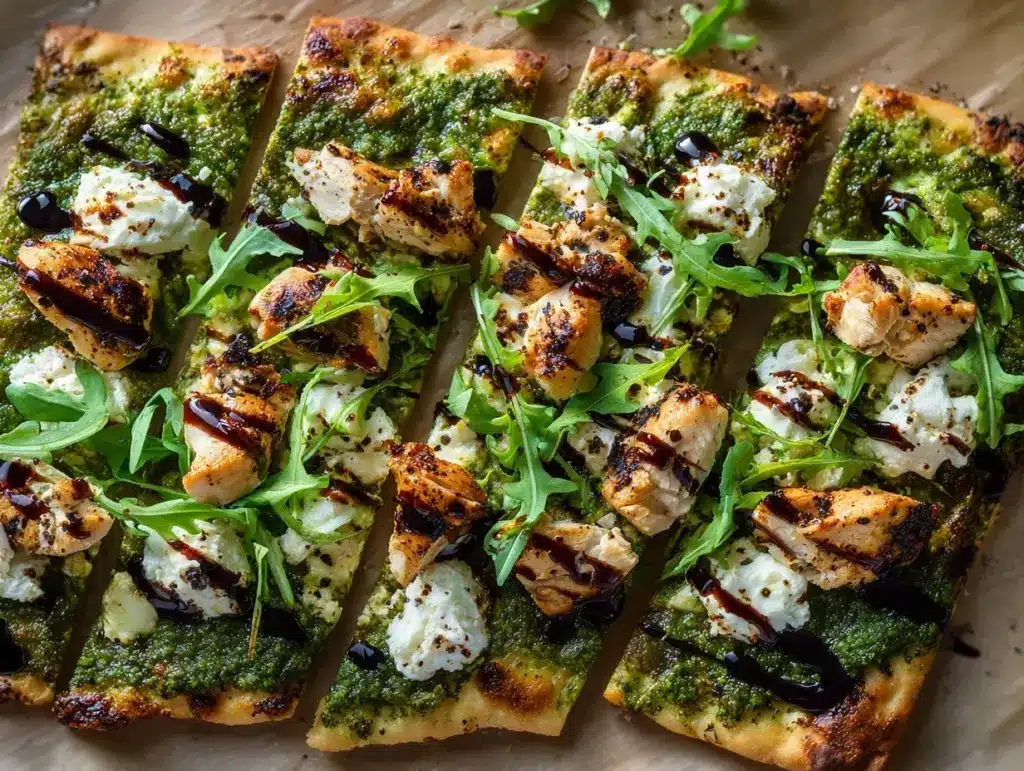 Pesto Chicken Flatbread - featured image