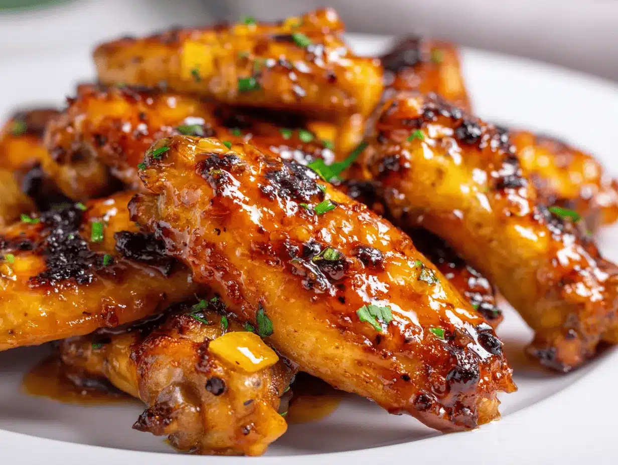 pineapple-teriyaki chicken wings preparation steps