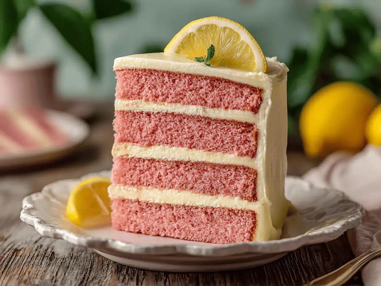Pink Lemonade Layer Cake preparation steps