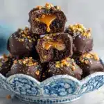 pretzel brownie salted caramel truffles - featured image