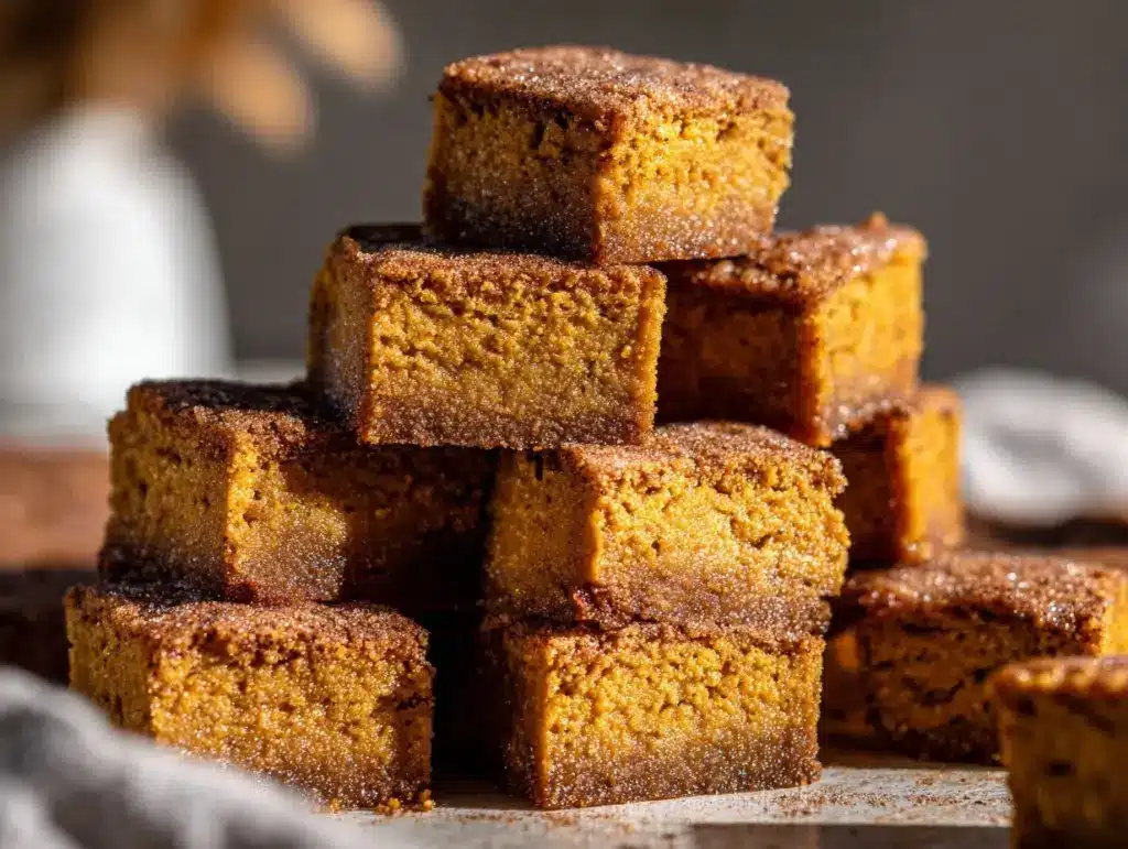 Pumpkin Snickerdoodle Blondies - featured image