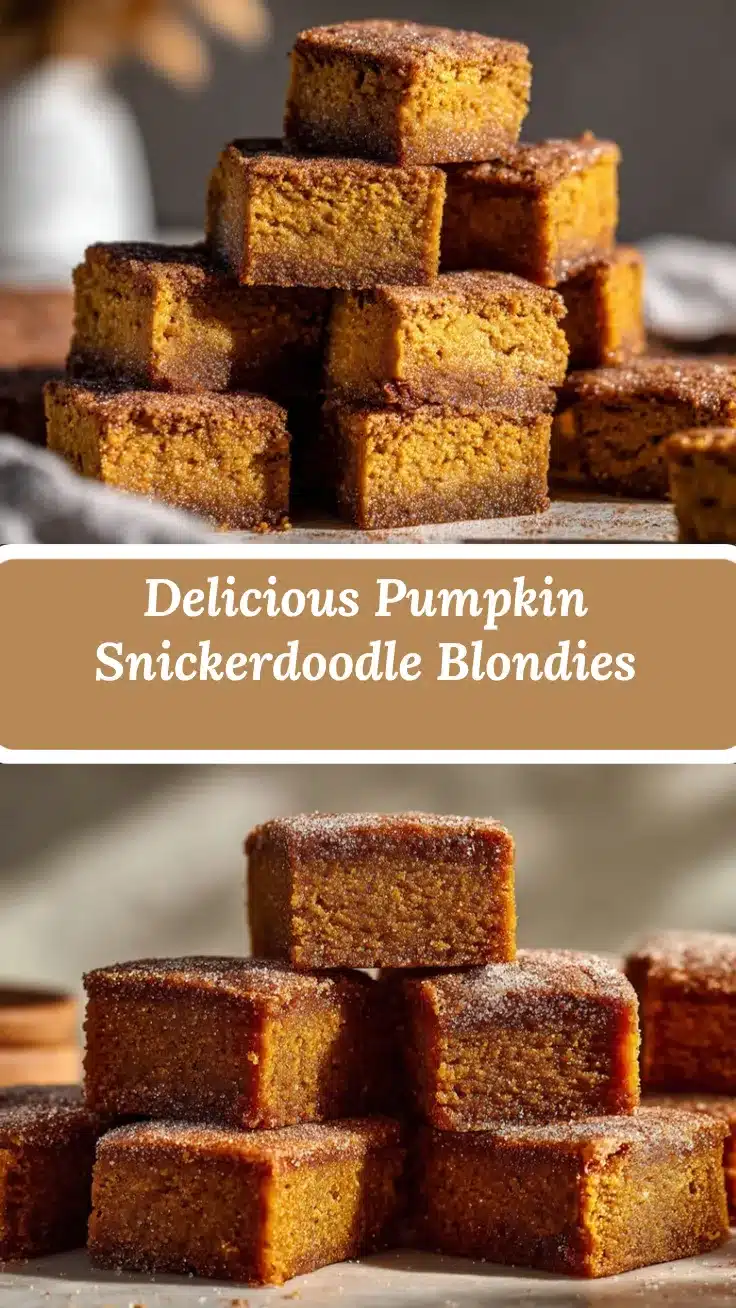Pumpkin Snickerdoodle Blondies recipe