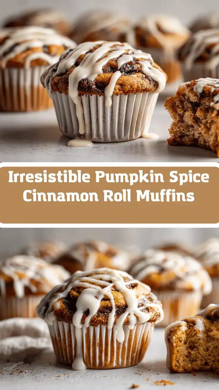 pumpkin spice cinnamon roll muffins recipe