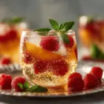 raspberry peach sangria - featured image