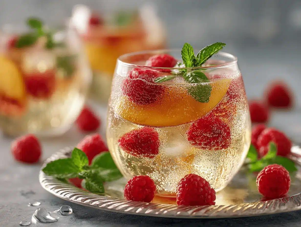 raspberry peach sangria preparation steps