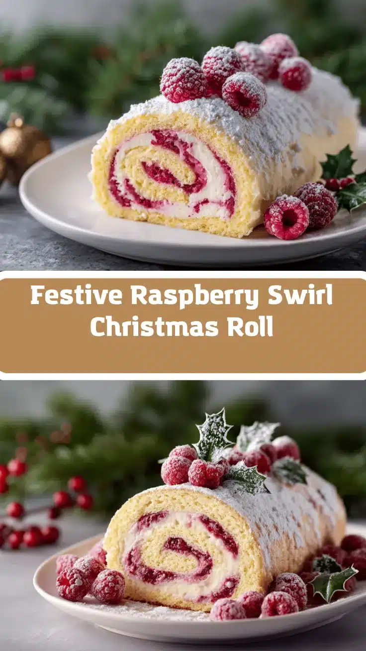 raspberry swirl Christmas roll recipe