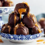 salted caramel brownie truffles - featured image