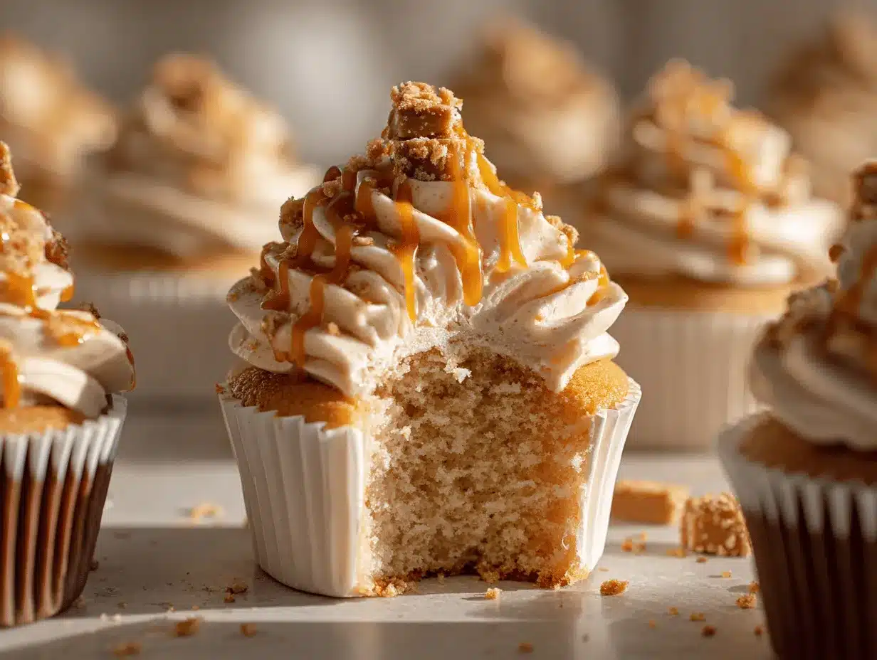 Salted Caramel Crunch Butterbeer Cupcakes preparation steps