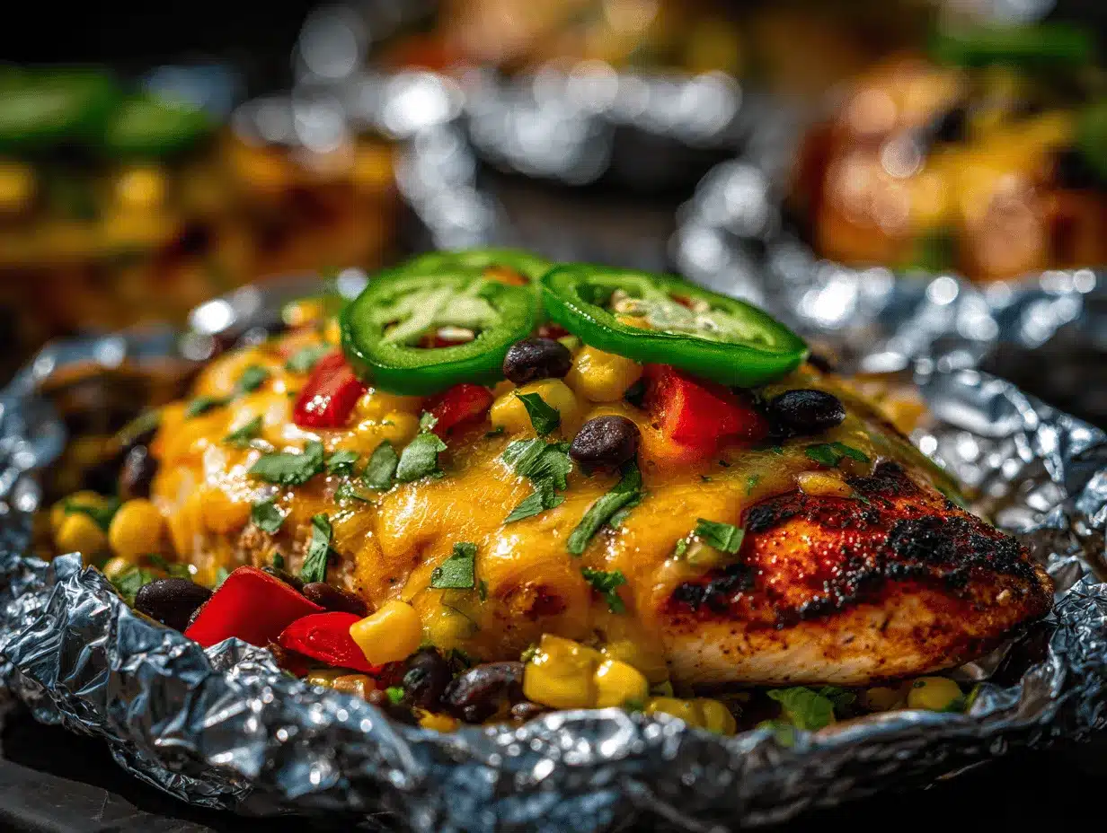 Santa Fe Chicken Foil Packets preparation steps