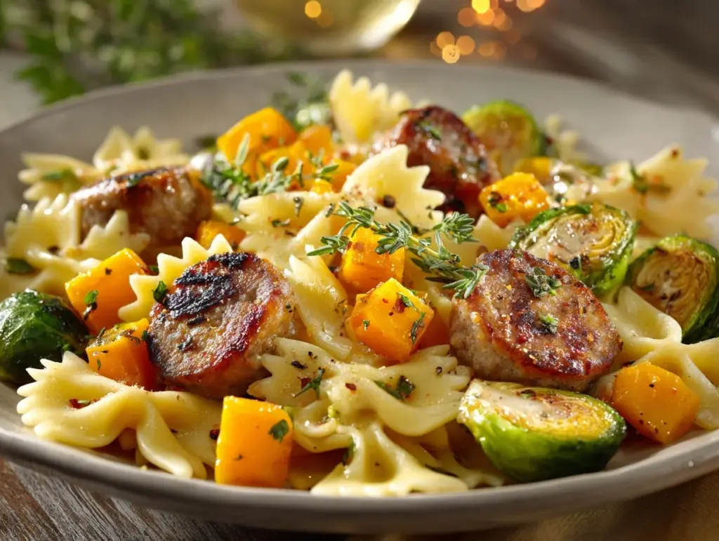 sausage pasta squash - featured image