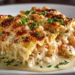 Shrimp and Crab Alfredo Lasagna Roll-Ups - featured image
