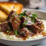 Slow Cooker Beef Manhattan - featured image