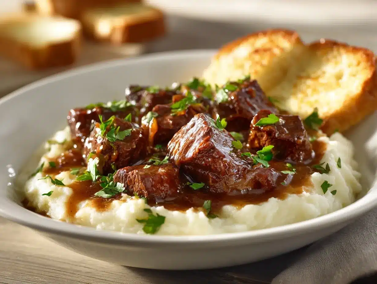 Slow Cooker Beef Manhattan preparation steps