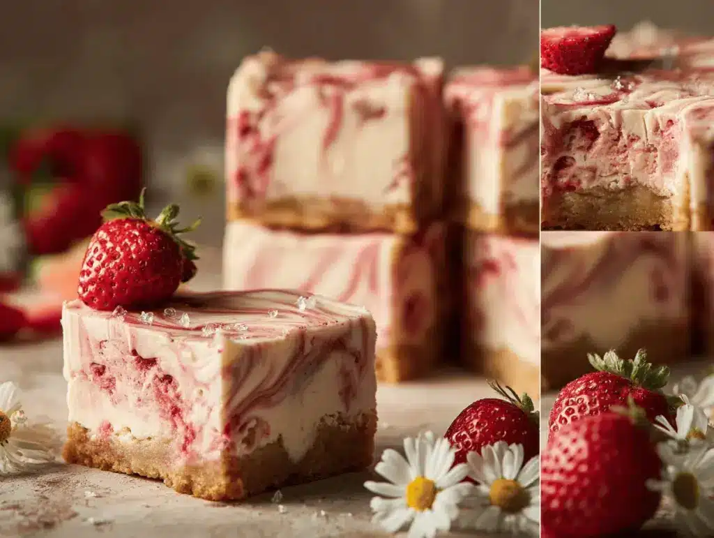 strawberry brownies - featured image
