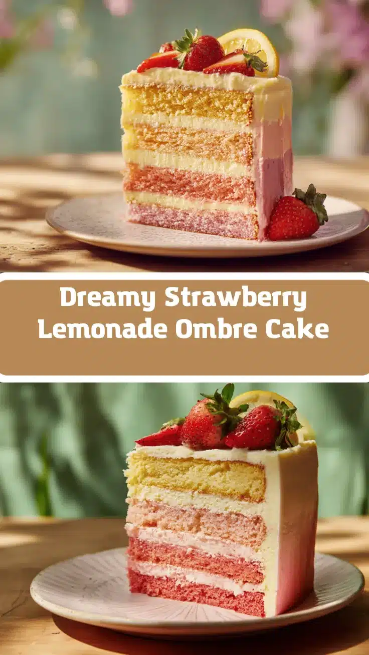 strawberry lemonade ombre layer cake recipe