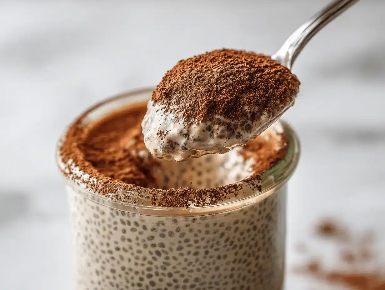 tiramisu chia pudding preparation steps
