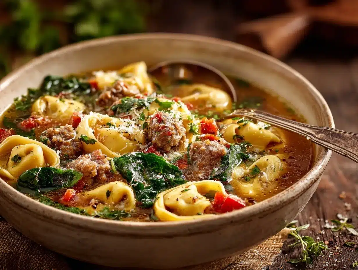 tortellini sausage soup preparation steps