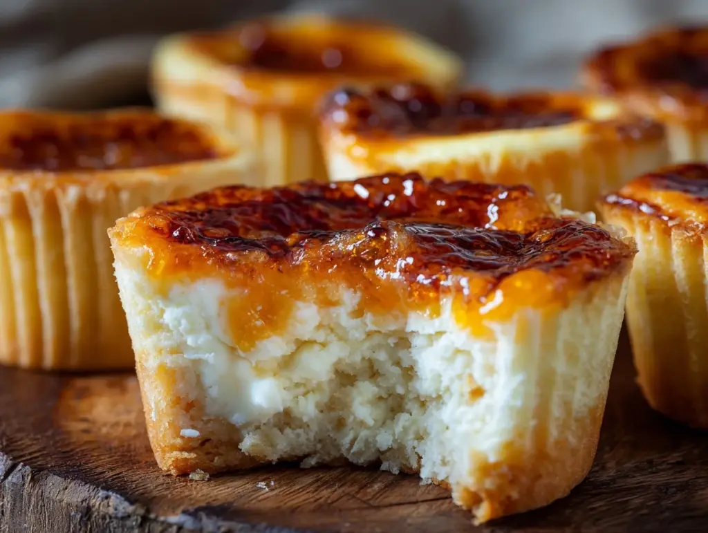 Vanilla Crème Brûlée Cheesecake Cupcakes - featured image