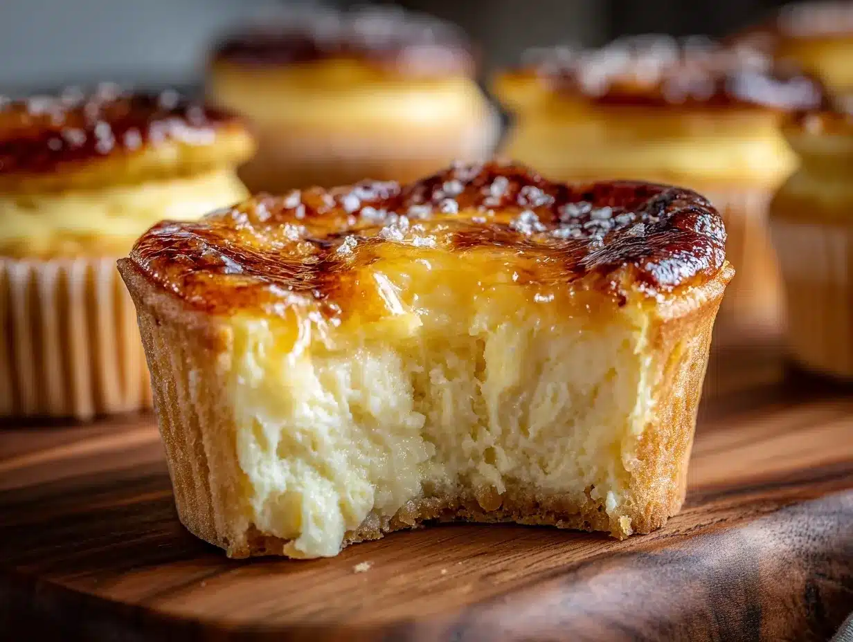 Vanilla Crème Brûlée Cheesecake Cupcakes preparation steps