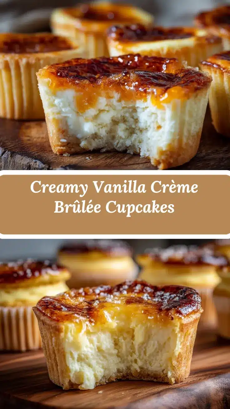 Vanilla Crème Brûlée Cheesecake Cupcakes recipe
