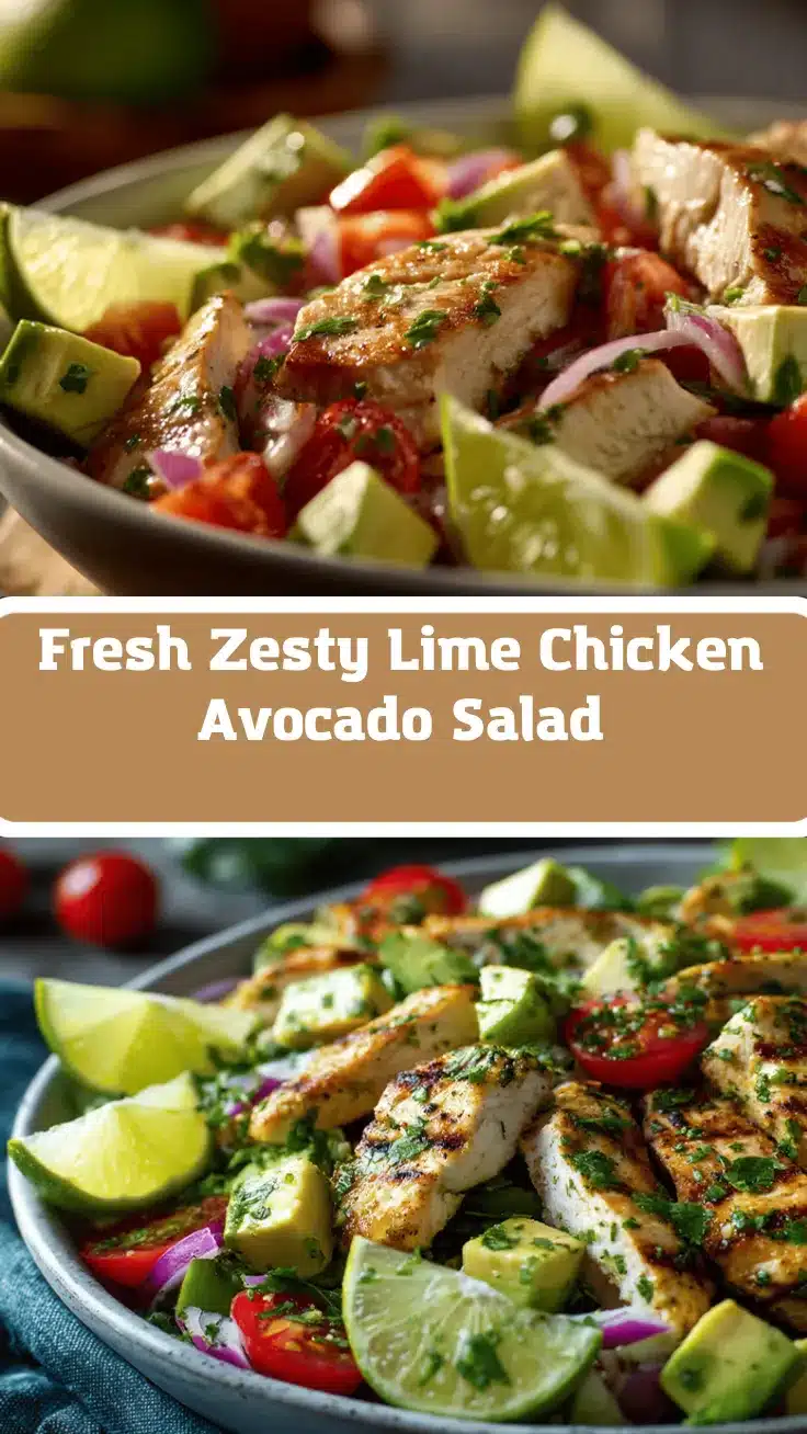 zesty lime chicken and avocado salad recipe