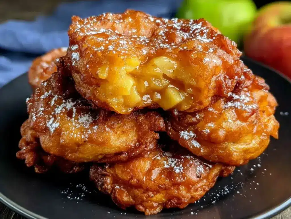 air fryer apple fritters - featured image
