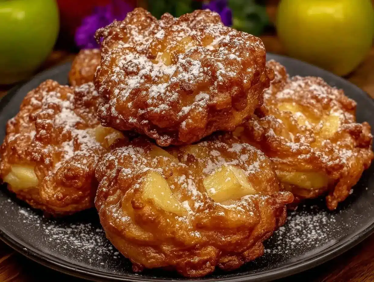 air fryer apple fritters preparation steps