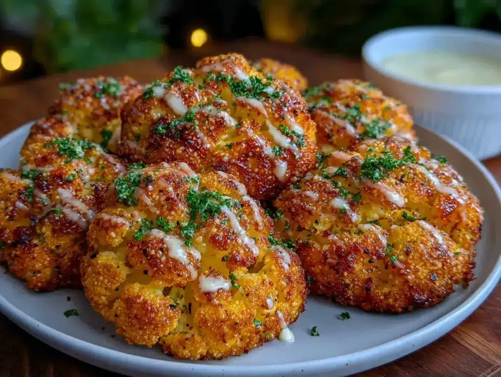 baked cauliflower bites - featured image