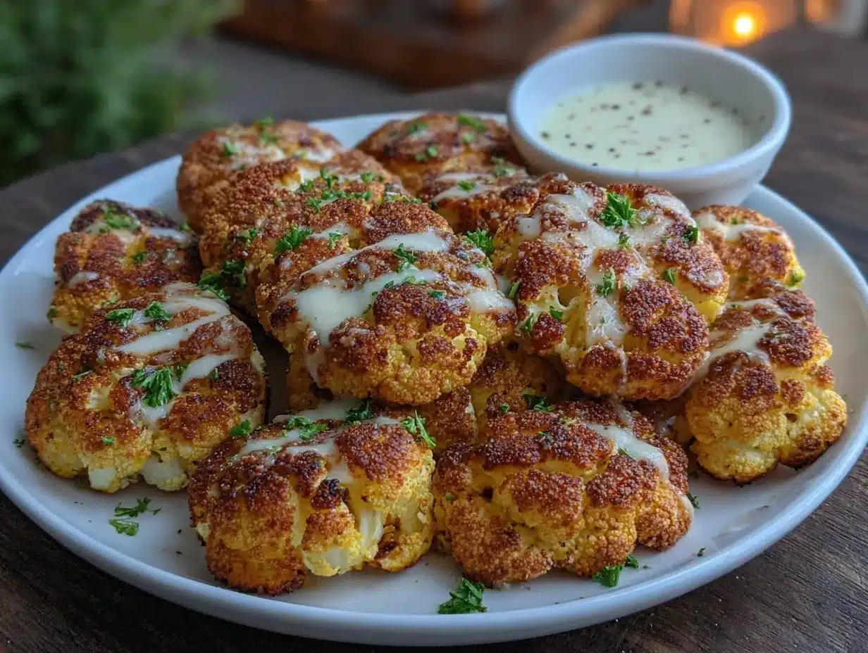 baked cauliflower bites preparation steps