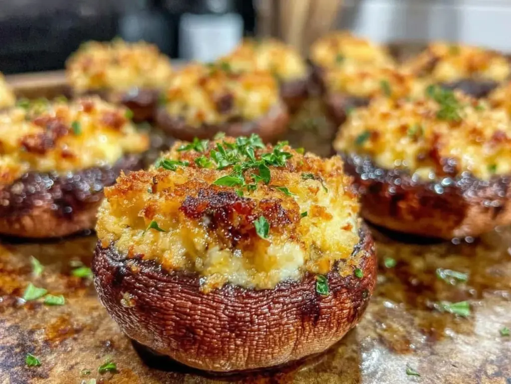 boursin-stuffed mushrooms - featured image