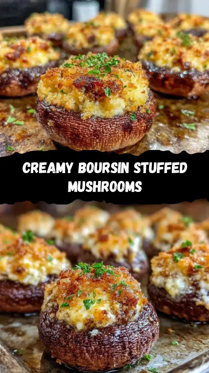 boursin-stuffed mushrooms recipe