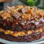 chocolate peanut butter cake - featured image