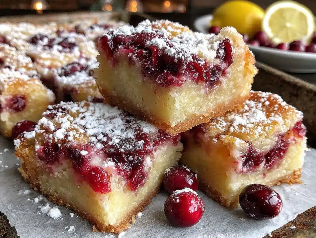 cranberry lemon bars preparation steps