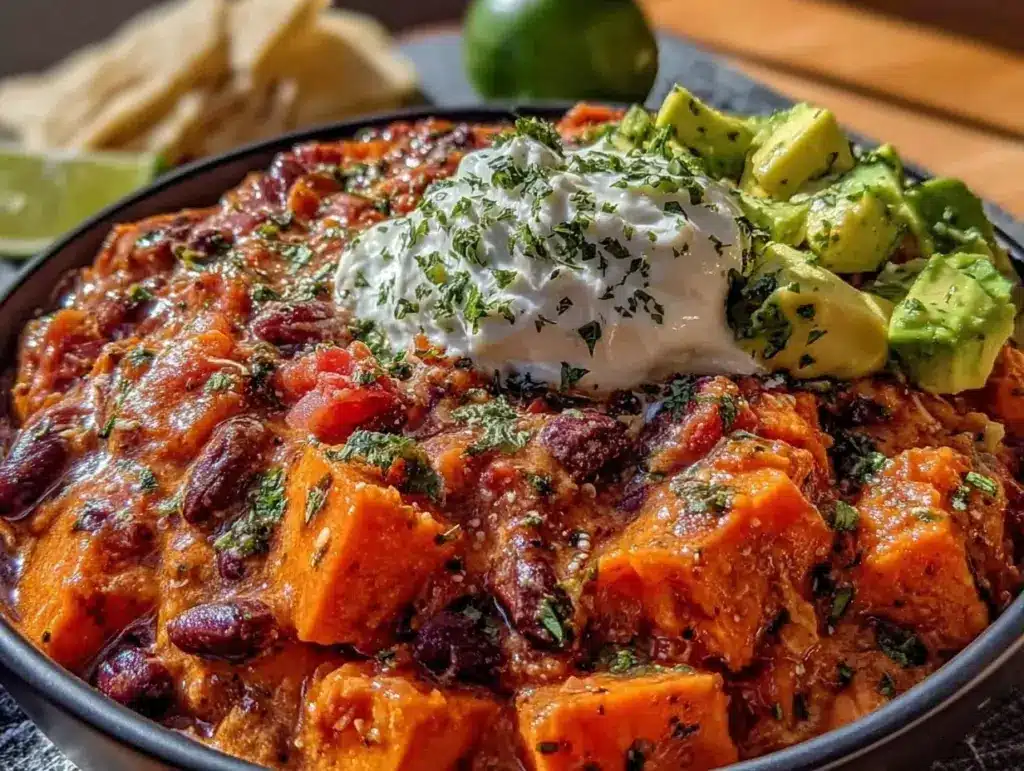 crock pot sweet potato chili - featured image