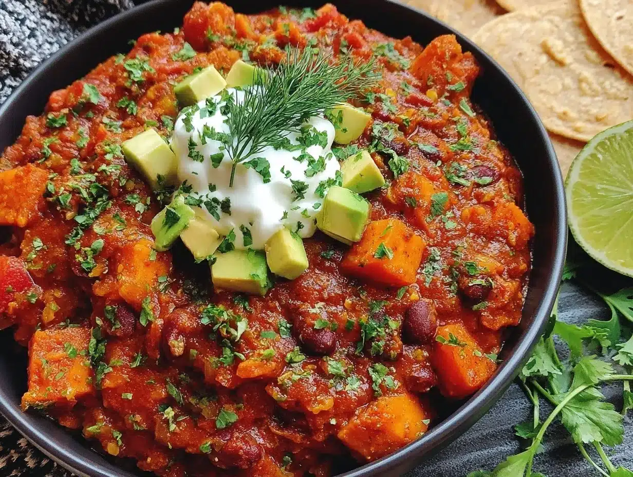 crock pot sweet potato chili preparation steps